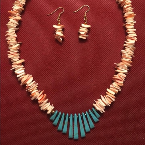 Contemporary Navajo Necklace and Earring Set - Picture 1 of 1